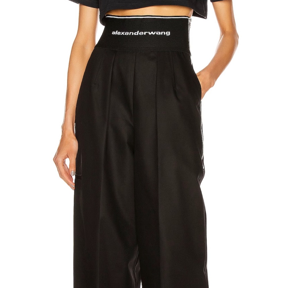 Alexander Wang Logo Elastic High Waisted Trouser - size 0